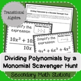 Dividing Polynomials by a Monomial Scavenger Hunt
