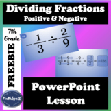 Dividing Positive & Negative Fractions | PowerPoint Lesson