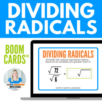 Preview of Dividing Radical Expressions Boom Cards™ Digital Activity