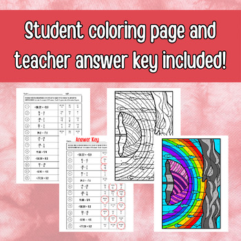 Dividing Rational Numbers - Color By Number Practice - Answer Key Included
