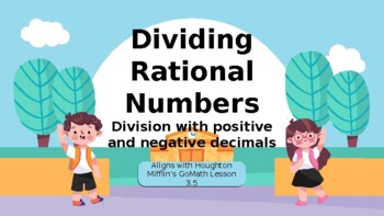 Preview of Dividing Rational Numbers: Division with positive and negative decimals - 3.5