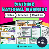 Dividing Rational Numbers Fractions Decimals Guided Notes 