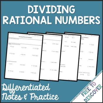 Preview of Dividing Rational Numbers Notes and Practice
