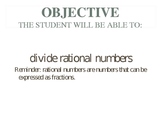 Dividing Rationals PowerPoint