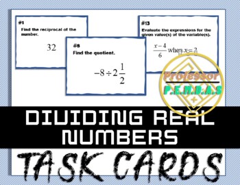 Preview of Dividing Real Numbers Task Cards