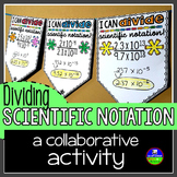 Dividing Scientific Notation Math Pennant Activity