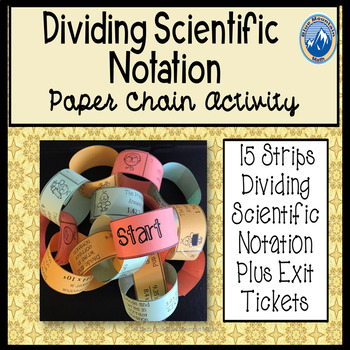 Preview of Dividing Scientific Notation  Paper Chain Activity