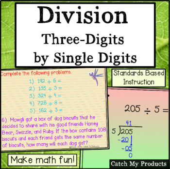 Preview of Long Division Problems for PROMETHEAN Board