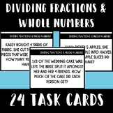 Dividing Unit Fractions Task Cards Word Problems TEKS 5.3L