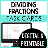 Dividing Unit Fractions Task Cards with Google Forms™ - 5t