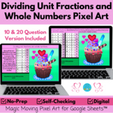 Dividing Unit Fractions and Whole Numbers Valentines Day M