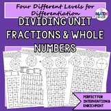 Dividing Unit Fractions by Whole Numbers Partner Game Four