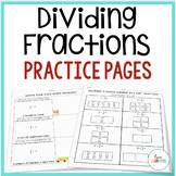 Dividing Unit Fractions with Models Worksheets