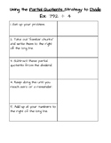 Dividing Using Partial Quotients: Scaffold Sheet