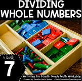 Dividing Whole Numbers - 4th Grade Math Workshop Math Station