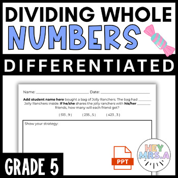 Preview of Dividing Whole Numbers Part 1 | Differentiated | 5th Grade | CGI