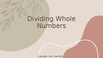 Preview of Dividing Whole Numbers Unit Lessons Power point (3rd-6th)