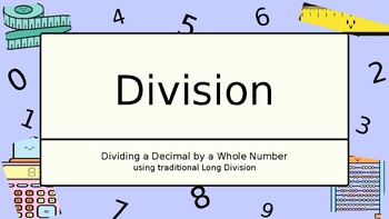 Preview of Dividing Whole Numbers by Decimals (traditional long division)