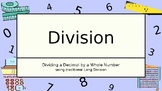 Dividing Whole Numbers by Decimals (traditional long division)