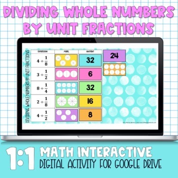 Preview of Dividing Whole Numbers by Unit Fractions Digital Practice Activity
