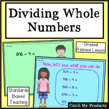 Preview of Dividing Whole Numbers Practice for Promethean Board