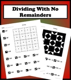 Dividing With No Remainders Color Worksheet
