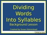 Dividing Words Into Syllables Readiness - "How many syllab