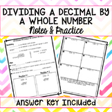 Dividing a Decimal by a Whole Number Notes & Practice