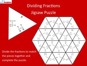 Preview of Dividing a Fraction by a Fraction Tarsia Jigsaw Puzzle