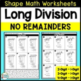 Long Division Practice with 1 Digit Divisors and No Remain