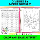 Dividing by 2-Digit Numbers Color & Solve Activity | Color