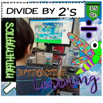 Preview of BOOM Cards Dividing by 2's Interactive Distance Learning