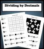 Dividing by Decimals Color Worksheet