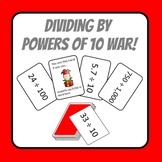 Dividing by Powers of 10 Math War Card Game