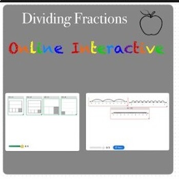 Preview of Dividing fractions with visual representation