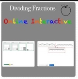 Dividing fractions with visual representation