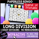 Dividing with 1-Digit Divisors Digital Bingo Review Game -