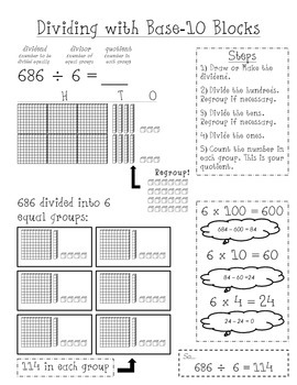 Dividing With Base 10 Blocks Division Strategy By Ms S Bk Tpt