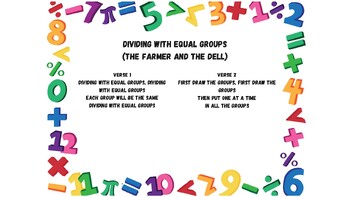 Preview of Dividing with Equal Groups Song