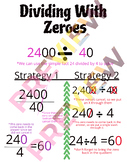 Dividing with Zeroes Anchor Chart