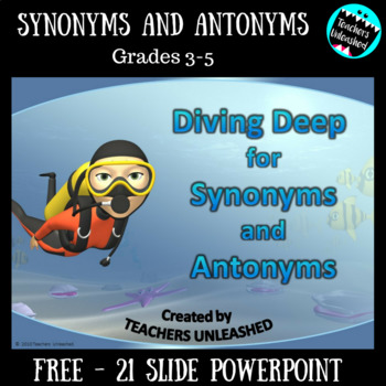 Preview of Synonym and Antonym Lesson Freebie