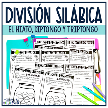 Preview of División silábica | El diptongo, el triptongo y el hiato