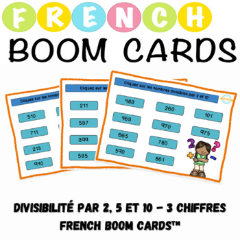 Preview of Divisibilité par 2, 5 et 10 - 3-chiffres French Boom Cards™