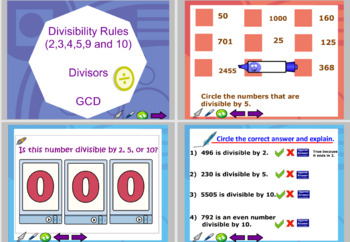 Preview of Divisibility- Divisors- GCD- Activinspire- Math- Numbers