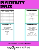 Divisibility Posters and Worksheets