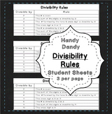 Divisibility Rules Poster Basic Long Division Practice Anc