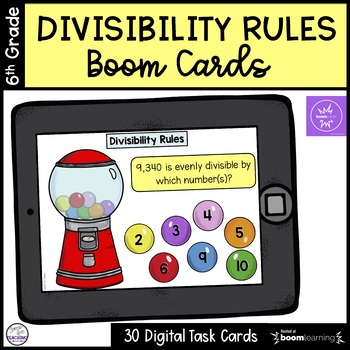 Preview of Divisibility Rules Boom Cards Deck 2