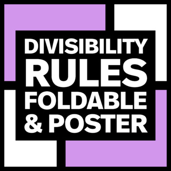 Preview of Divisibility Rules Poster and Foldable Bundle