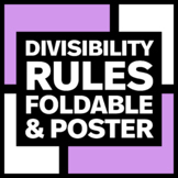 Divisibility Rules Poster and Foldable Bundle