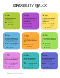 Divisibility Rules Chart